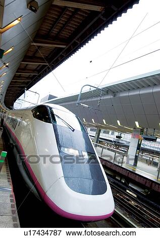 Stock Photo - Bullet Train, Commuters, Day, Engine, High Speed Train. Fotosearch