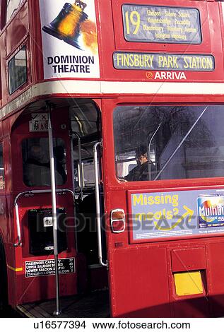 Picture - Bus, Close-up, Day, Double Decker Bus, Land Vehicle. Fotosearch