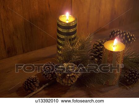 Christmas Décor, Celebrations, Décor, Burning, Candle, Christmas, Christmas Decoration View Large Photo Image Stock Image - Christmas Décor, Celebrations, Décor, Burning, Candle, Christmas, Christmas Decoration. Fotosearch