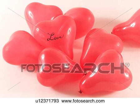Stock Image - Love Tokens, Alphabet, Balloon, Close-Up, Group Of Objects. Fotosearch