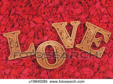 Stock Photography - Love Tokens, Alphabet, Capital Letter, Close-Up, Decoration. Fotosearch