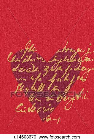 Stock Image - Love Tokens, Backgrounds, Close-Up, Colored Background, Handwriting. Fotosearch