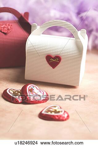 Picture - Love Tokens, Bag, Close-Up, Cookie, Five Objects. Fotosearch
