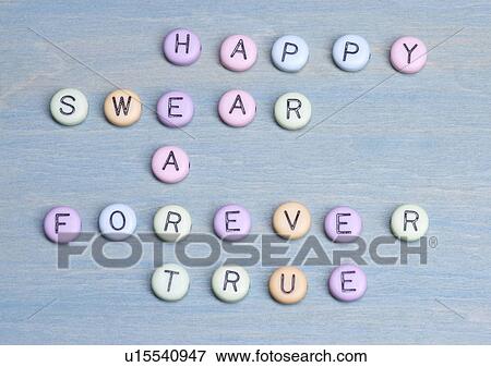 Stock Photo - Love Tokens, Love, Romance, Alphabet, Candy, Capital Letter, Circle. Fotosearch