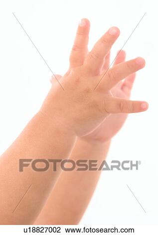 Stock Image - Abdomen, Human Hand, Human Finger, Close-Up, About Babies. Fotosearch