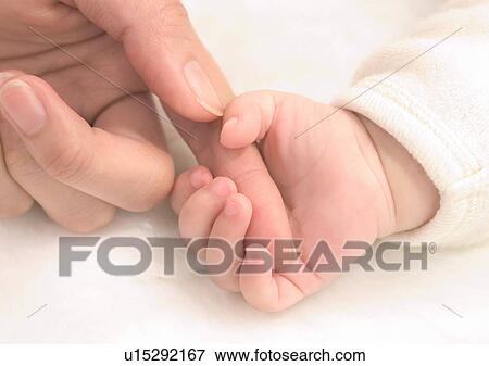 Stock Photo - Baby Boys, Holding Hands, Holding, Close-Up, About Babies. Fotosearch