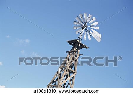 Stock Image - A Windmill And The Sky. Fotosearch