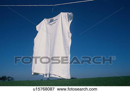 T-Shirt On Clothesline View Large Photo Image Stock Photo - T-Shirt On Clothesline. Fotosearch