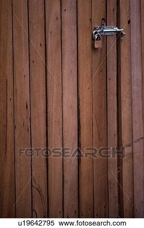 Stock Photography - Wooden Door With Lock. Fotosearch