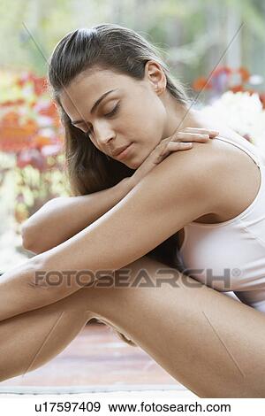 Stock Photo - Calm young woman. Fotosearch