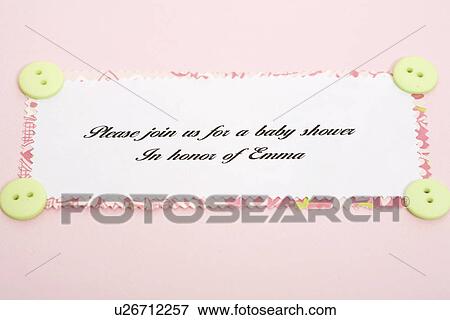 Stock Photo - Birth announcement card. Fotosearch