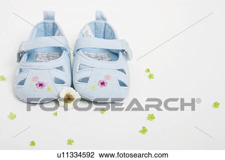 Blue baby shoes View Large Photo Image Stock Image - Blue baby shoes. Fotosearch