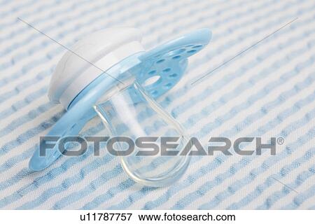 Blue pacifier View Large Photo Image Stock Photo - Blue pacifier. Fotosearch