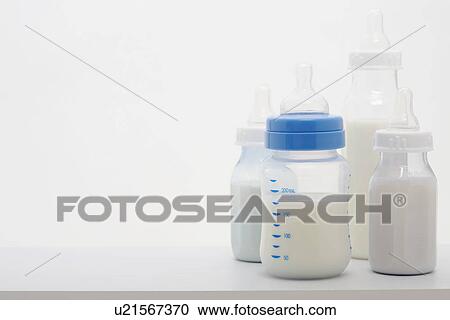 milk in baby bottle