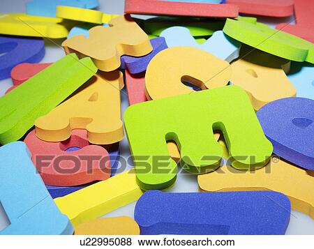Stock Photo - Rubber Alphabetical Letters. Fotosearch