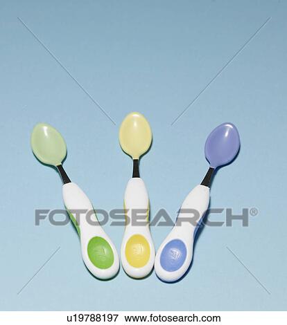 Three Baby Spoons View Large Photo Image Stock Photo - Three Baby Spoons. Fotosearch