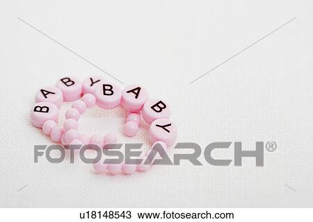 Stock Image - Two baby bracelets. Fotosearch