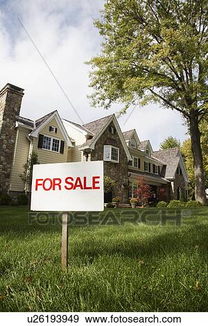 "For Sale" sign near house, Chatham, New Jersey, USA View Large Photo Image Stock Photo - "For Sale" sign near house, Chatham, New Jersey, USA. Fotosearch