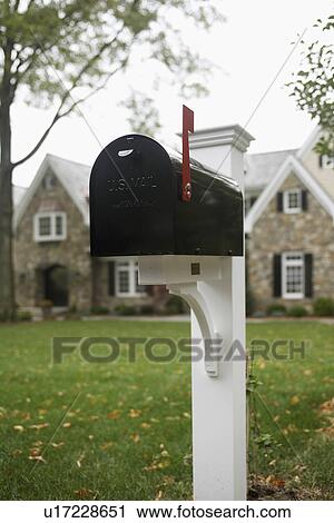 Stock Image - Mailbox, Chatham, New Jersey, USA. Fotosearch