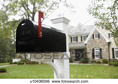 Stock Photograph - Mailbox, Chatham, New Jersey, USA. Fotosearch