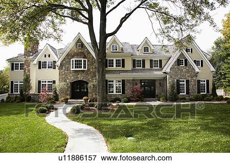 Road leading to house, Chatham, New Jersey, USA View Large Photo Image Stock Photo - Road leading to house, Chatham, New Jersey, USA. Fotosearch