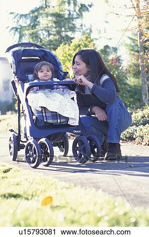 baby in the stroller