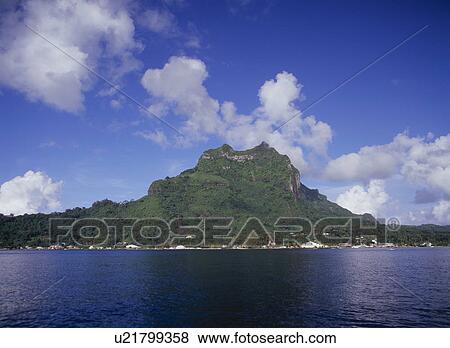 Bora Bora Island View Large Photo Image Stock Photo - Bora Bora Island. Fotosearch