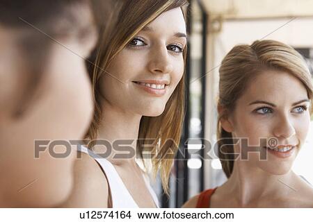 Picture - Three young women (portrait). Fotosearch