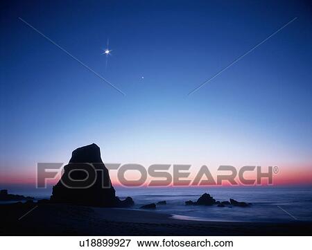 Stock Photo - Beach After Sunset. Fotosearch