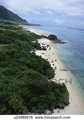 The Coastline And A Blue Sky View Large Photo Image Stock Photograph - The Coastline And A Blue Sky. Fotosearch
