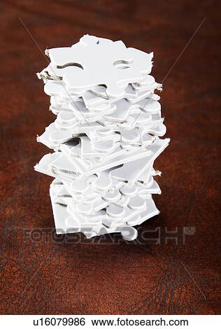 Stack of White Jigsaw Pieces View Large Photo Image Stock Photograph - Stack of White Jigsaw Pieces . Fotosearch