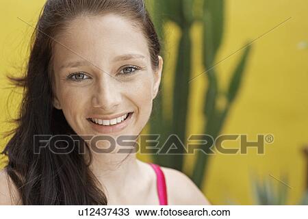 Stock Image - Portrait of Young Woman. Fotosearch