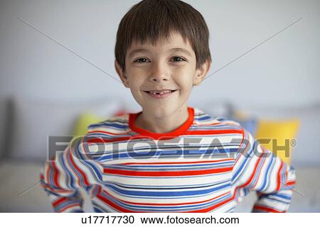 Boy smiling (portrait) View Large Photo Image Stock Image - Boy smiling (portrait). Fotosearch