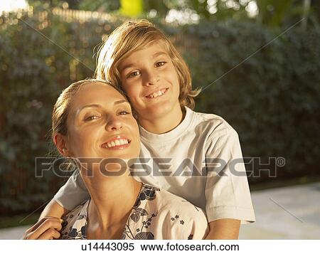 Stock Photography - Mother and son (portrait). Fotosearch