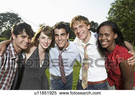 Portrait of five teenagers View Large Photo Image Stock Photography - Portrait of five teenagers. Fotosearch
