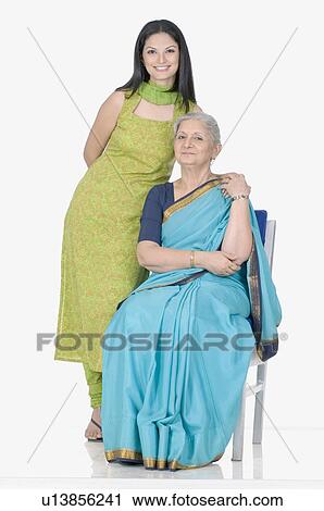 Stock Image - Portrait of a mother and her daughter. Fotosearch