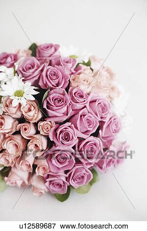 Stock Photo - High angle view of a bunch of flowers. Fotosearch