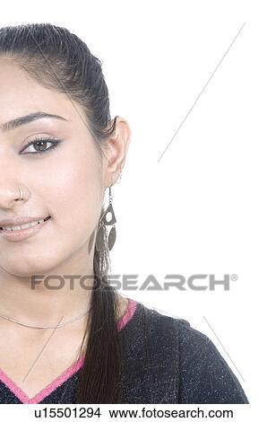 Picture - Portrait of a young woman smiling. Fotosearch