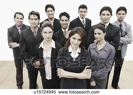 Portrait of a group of business executives standing together View Large Photo Image Stock Photography - Portrait of a group of business executives standing together. Fotosearch
