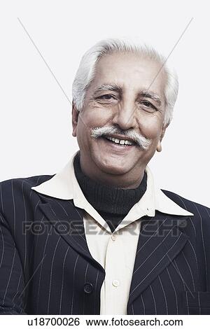 Stock Photograph - Portrait of a senior man smiling. Fotosearch
