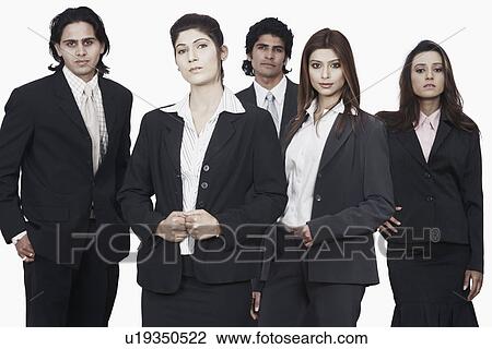 Portrait of three businesswomen and two businesswomen standing View Large Photo Image Stock Image - Portrait of three businesswomen and two businesswomen standing. Fotosearch