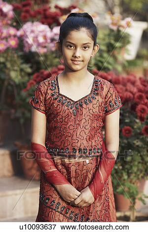 Portrait of a girl smiling View Large Photo Image Stock Photo - Portrait of a girl smiling. Fotosearch
