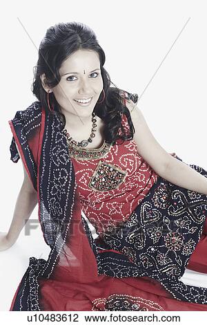Stock Image - Portrait of a young woman. Fotosearch