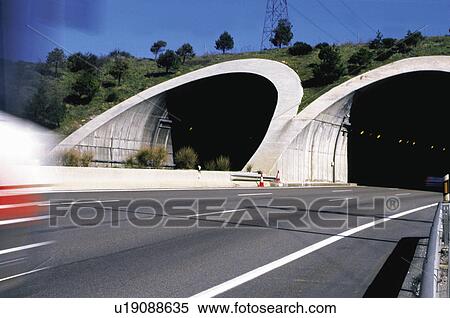 Road, Tunnel, Tunnels, Two, Lane, Lanes, Line View Large Photo Image Stock Photography - Road, Tunnel, Tunnels, Two, Lane, Lanes, Line. Fotosearch