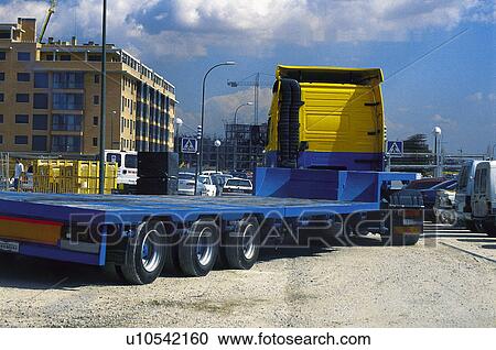 Stock Image - Transport, Transportation, Road transport, Lorry, Truck, Trailer, Articulated lorry. Fotosearch