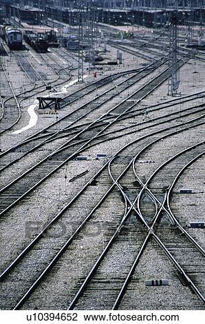 Stock Image - Transport, Transportation, Train, Trains, Track, Tracks, Line. Fotosearch
