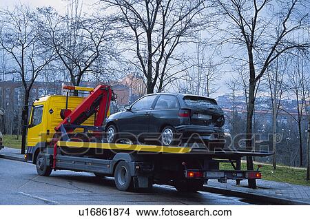 Transport, Transportation, Urban transport, Urban transportation, Tow truck, Towing vehicle, Breakdown View Large Photo Image Picture - Transport, Transportation, Urban transport, Urban transportation, Tow truck, Towing vehicle, Breakdown. Fotosearch