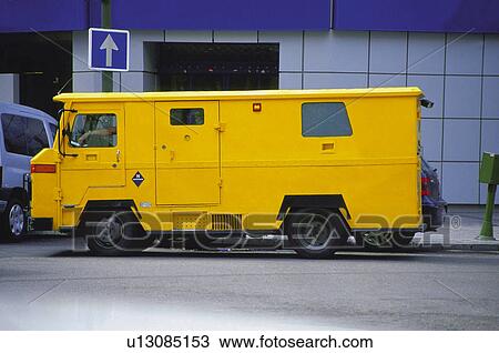 Stock Image - Transport, Transportation, Urban transport, Urban transportation, Security, Armour plated, Armor plated. Fotosearch