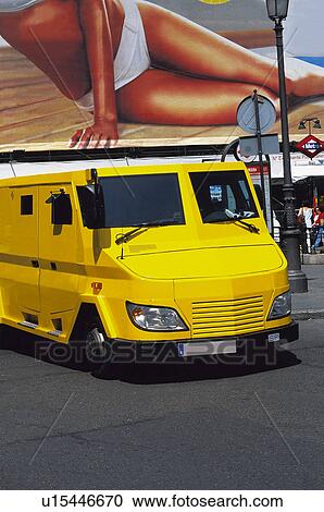 Transport, Transportation, Urban transport, Urban transportation, Security, Armour plated, Armor plated View Large Photo Image Stock Image - Transport, Transportation, Urban transport, Urban transportation, Security, Armour plated, Armor plated. Fotosearch