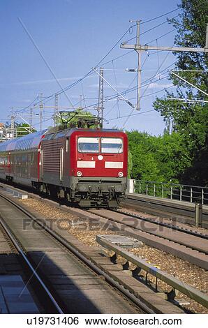Stock Photograph - Transport, Transportation, Urban transport, Urban transportation, Public transport, Public Transportation, Train. Fotosearch